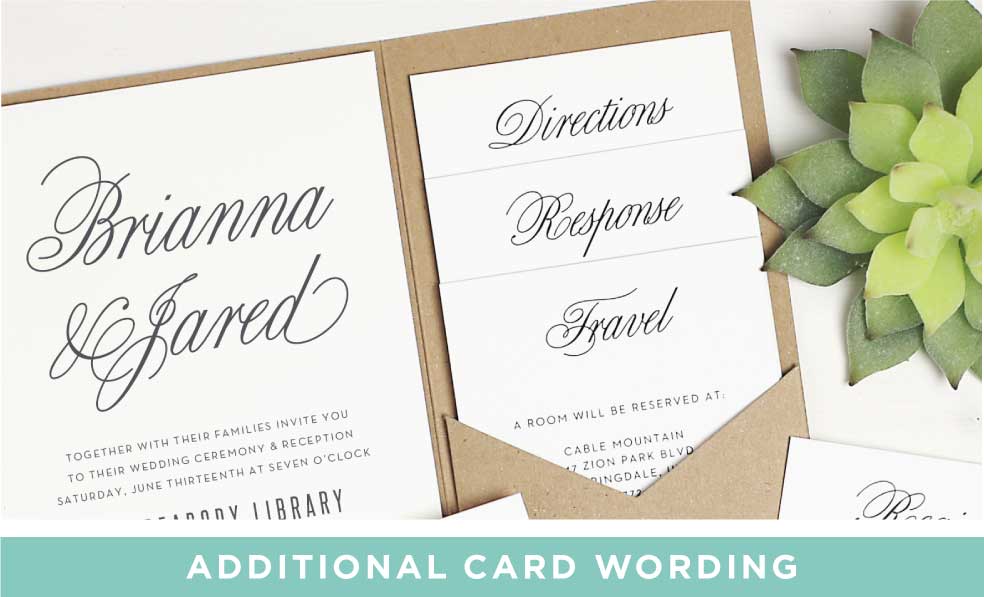 Enclosure Card Wording