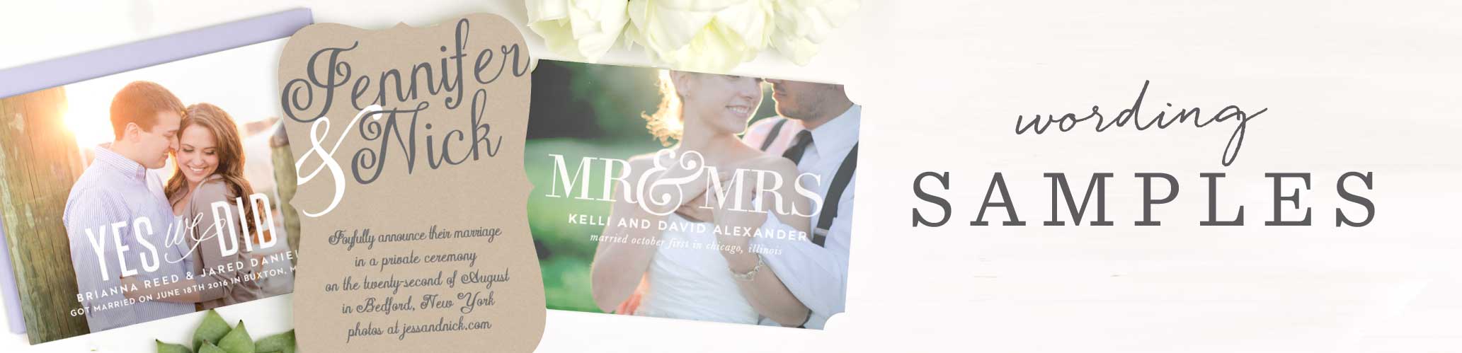 Wedding Invitation Wording Exammples