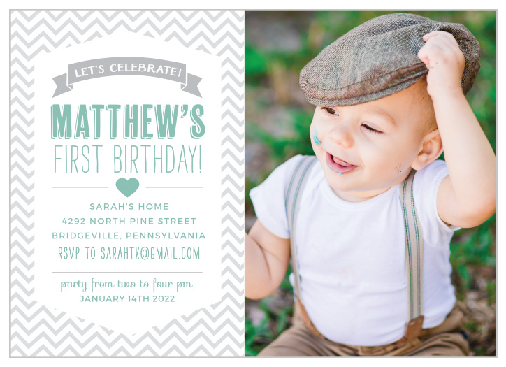 Boys First Birthday Invitations by Basic Invite