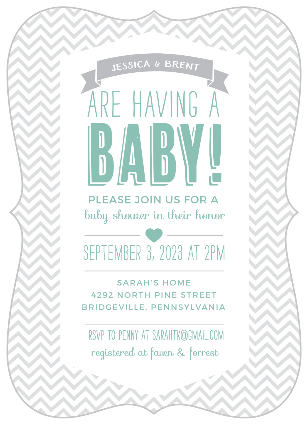 baby shower invitation with picture