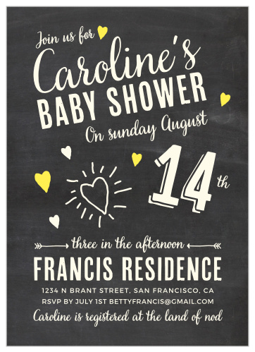 arrow baby shower invitations