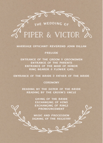 Programs For Wedding Ceremony King Bjgmc Tb Org