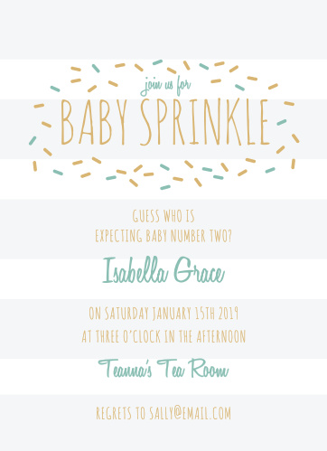 Sprinkle Baby Shower Invitations Match Your Color Style Free