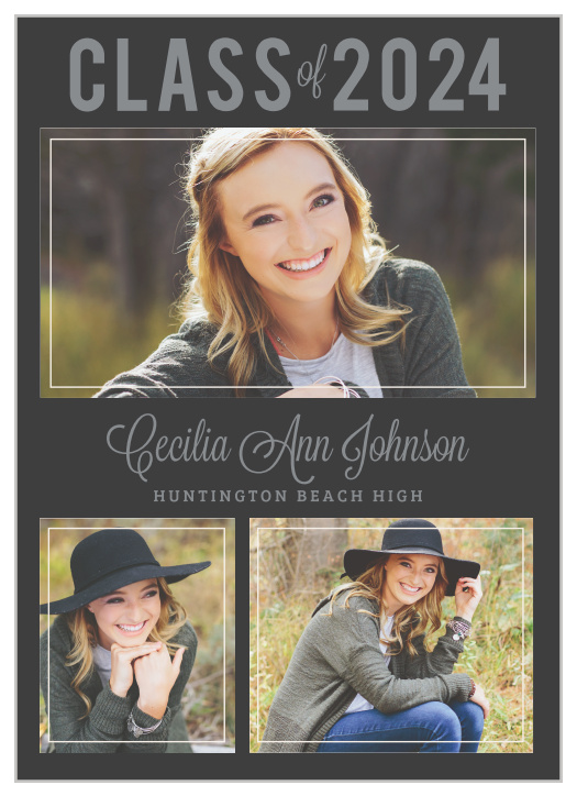 Announce your graduation to friends and family with the Basic Frame Graduation Announcements. 