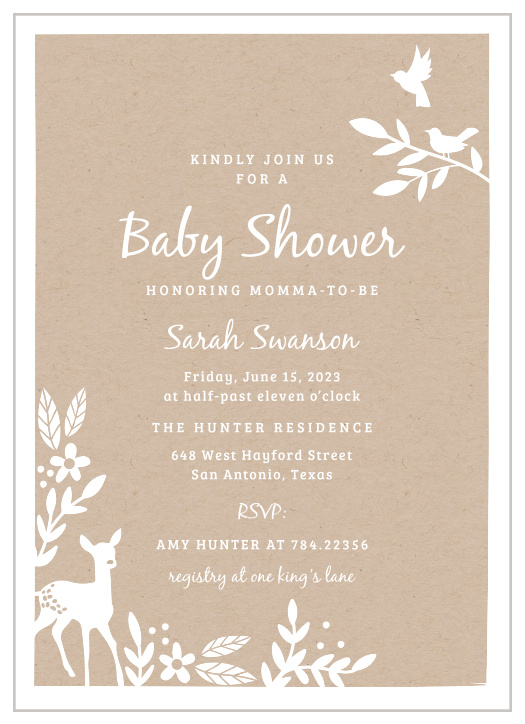 etsy baby shower invitations woodland