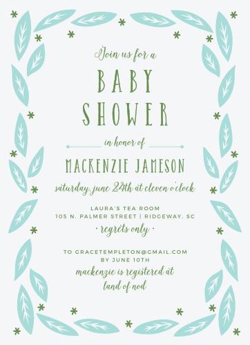 Garden Baby Shower Invitations Match Your Color Style Free Garden Baby Shower Invitations Match Your Color Style Free