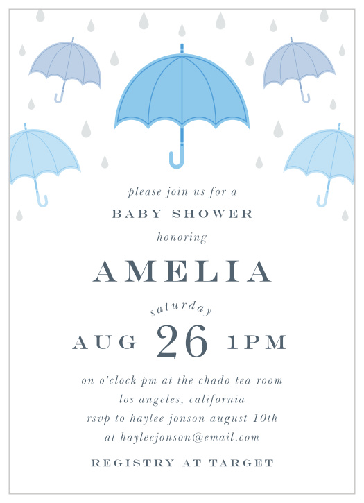 umbrella baby shower invitations