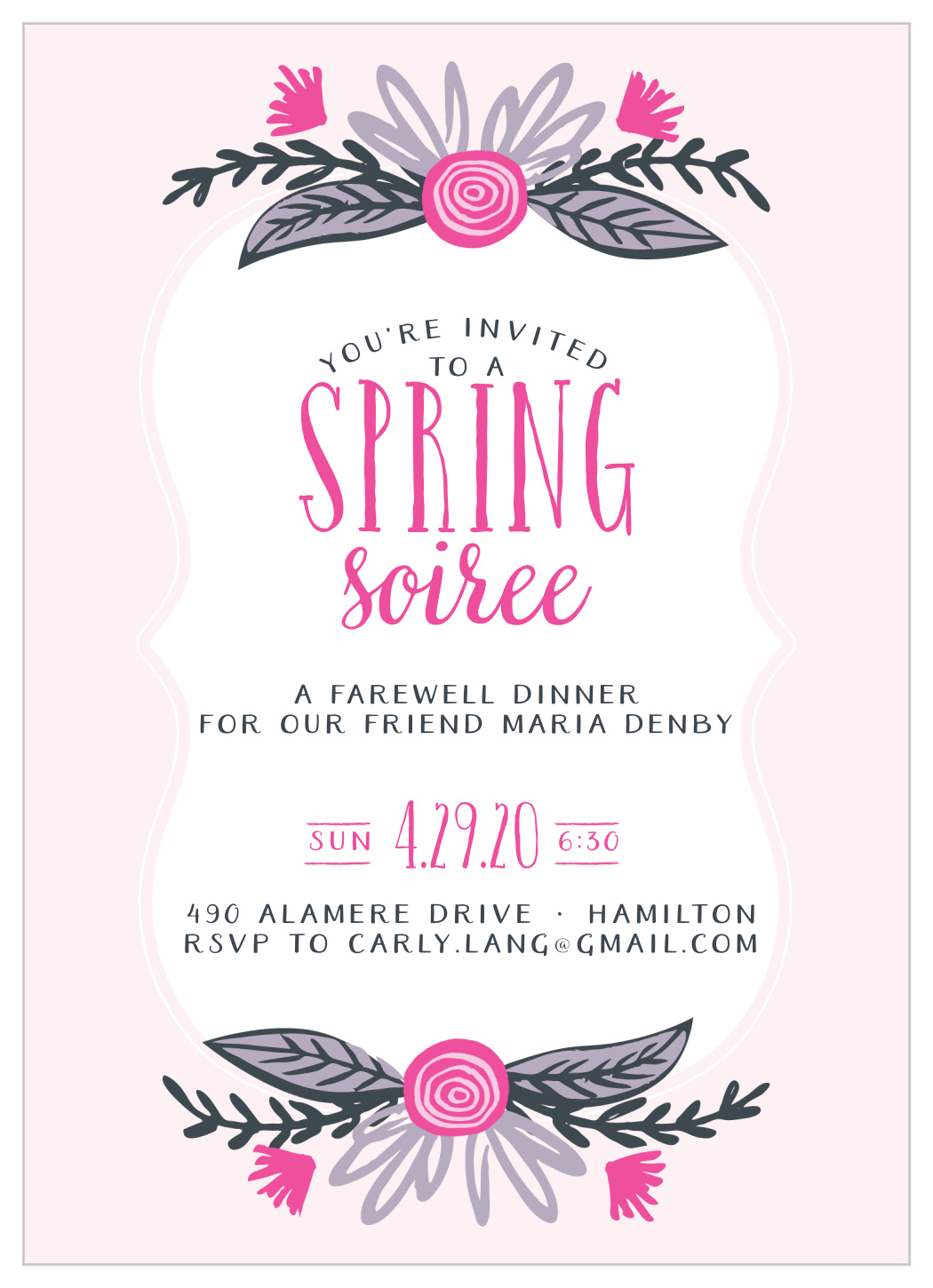 Spring Soiree Party Invitation by Basic Invite
