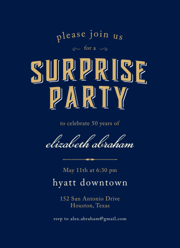 surprise birthday invitations match your color style free