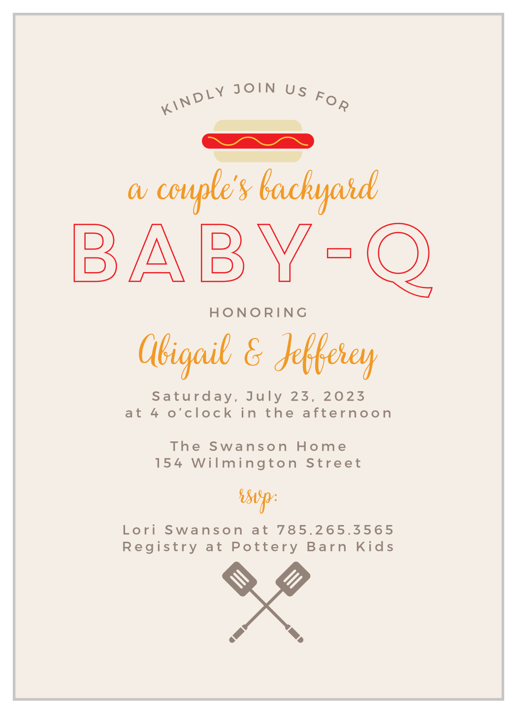 baby shower invitation honoring
