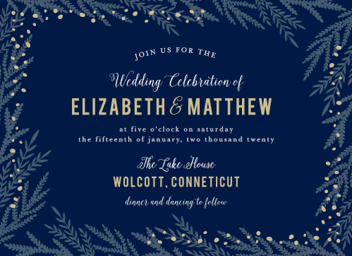 Starry Night Wedding Invitations Match Your Color Style Free