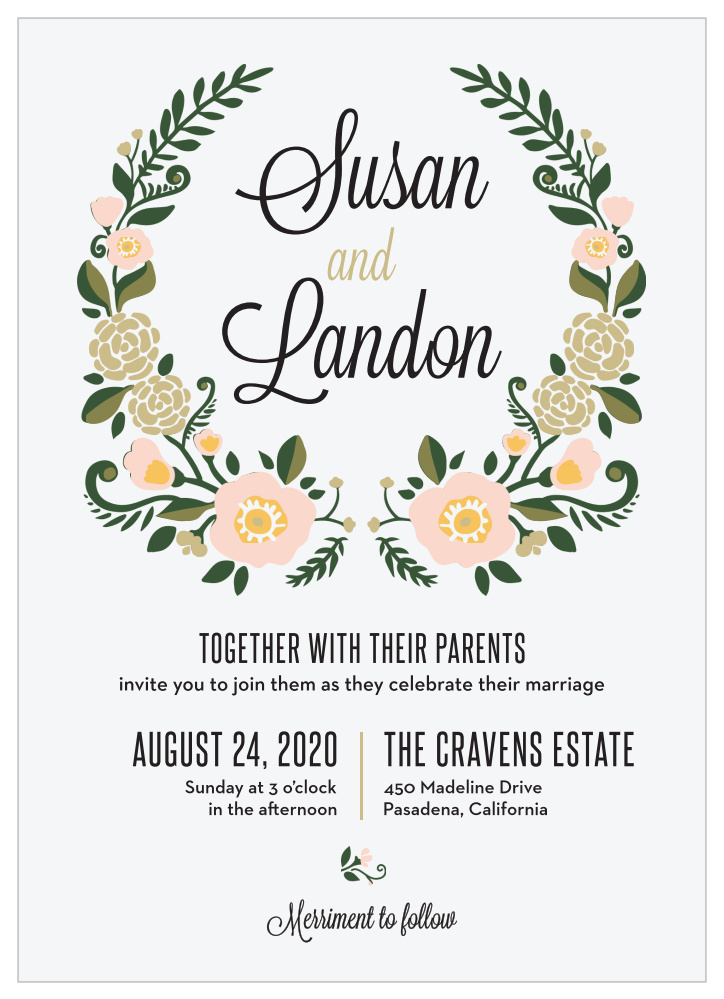 Laurel Wedding Invitations Basic