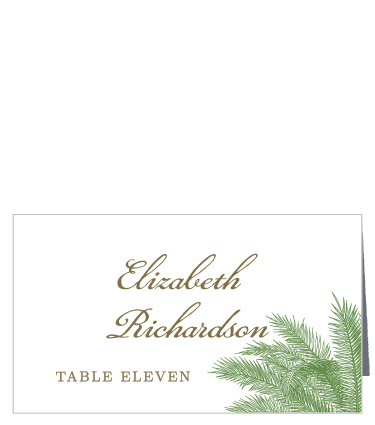 Guide guests to their assigned reception seats with the Caribbean Palm Place Cards.