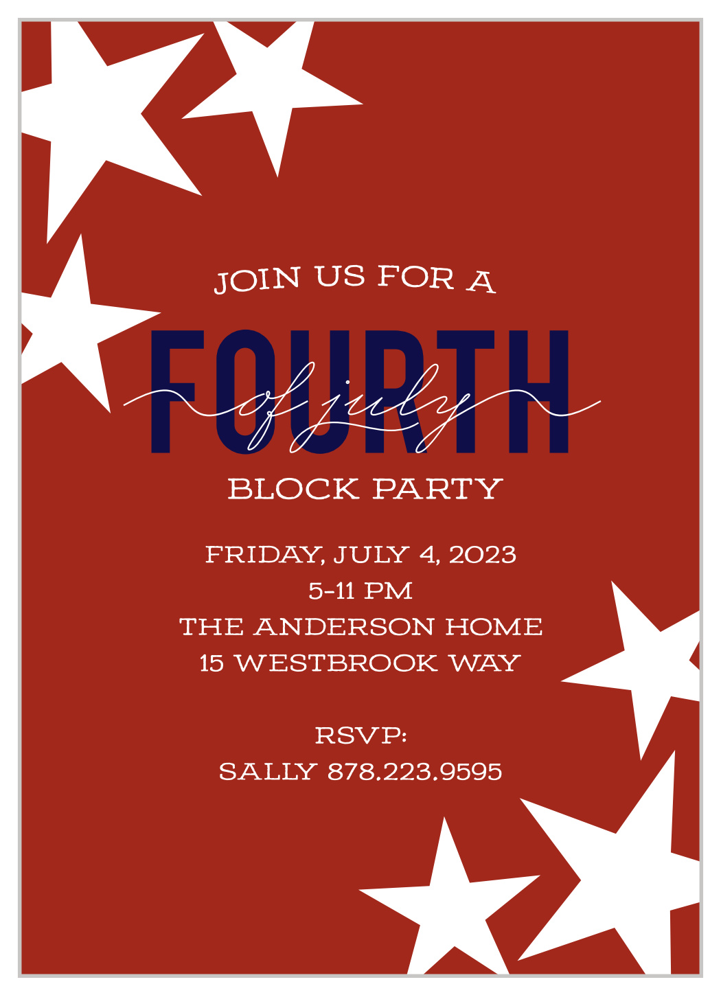 Bold Patriotic Party Invitations by Basic Invite