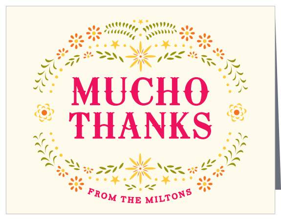 Cinco De Mayo Thank You Cards - Match Your Color & Style Free!
