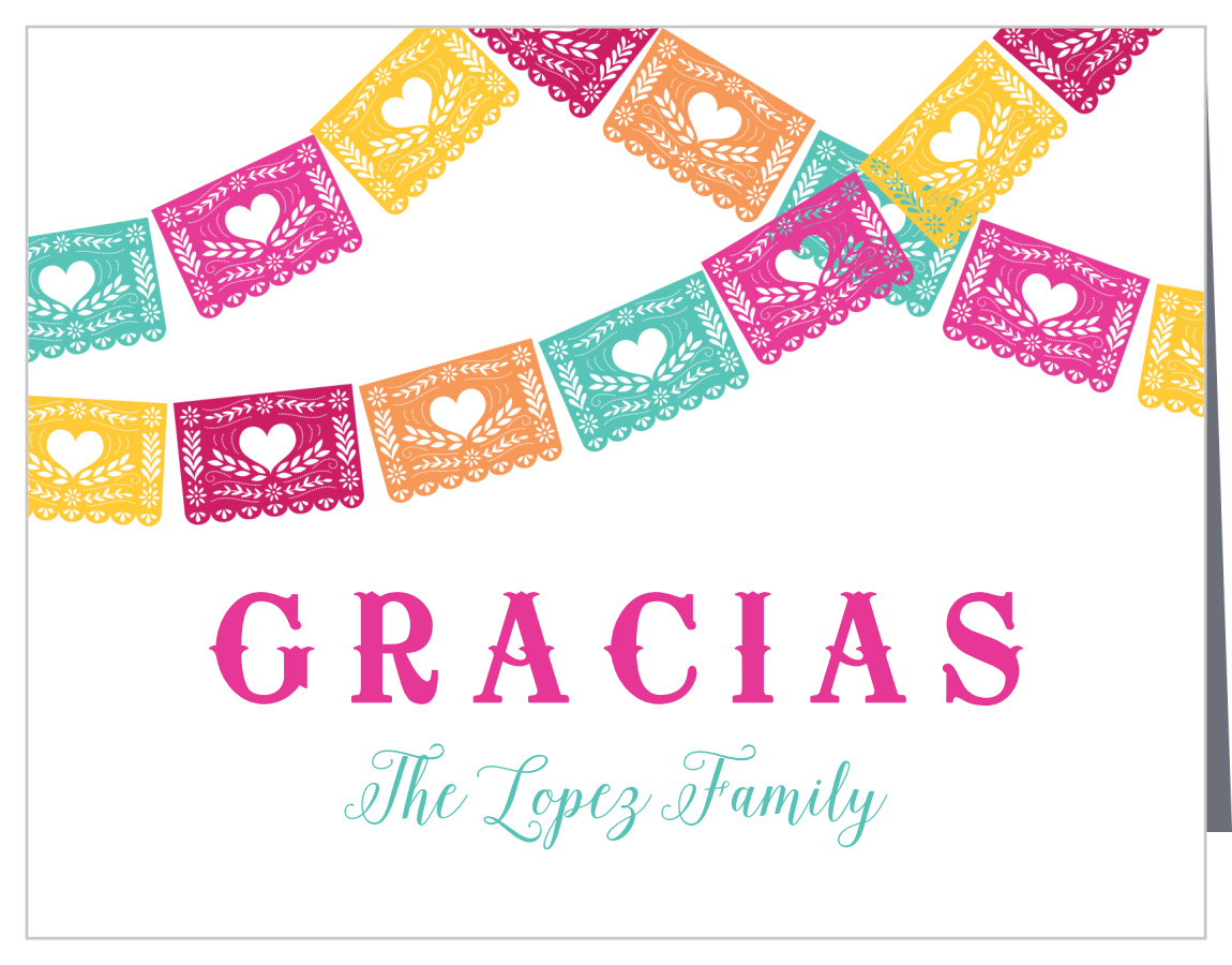 fab fiesta childrens birthday thank you cards by basic invite