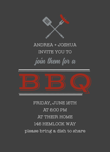 barbecue birthday invitations match