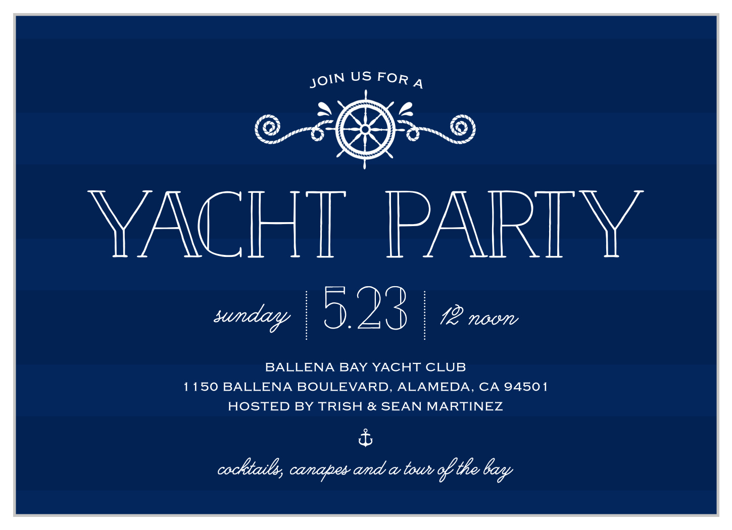 Stunning Yacht Party Invitations By Basic Invite