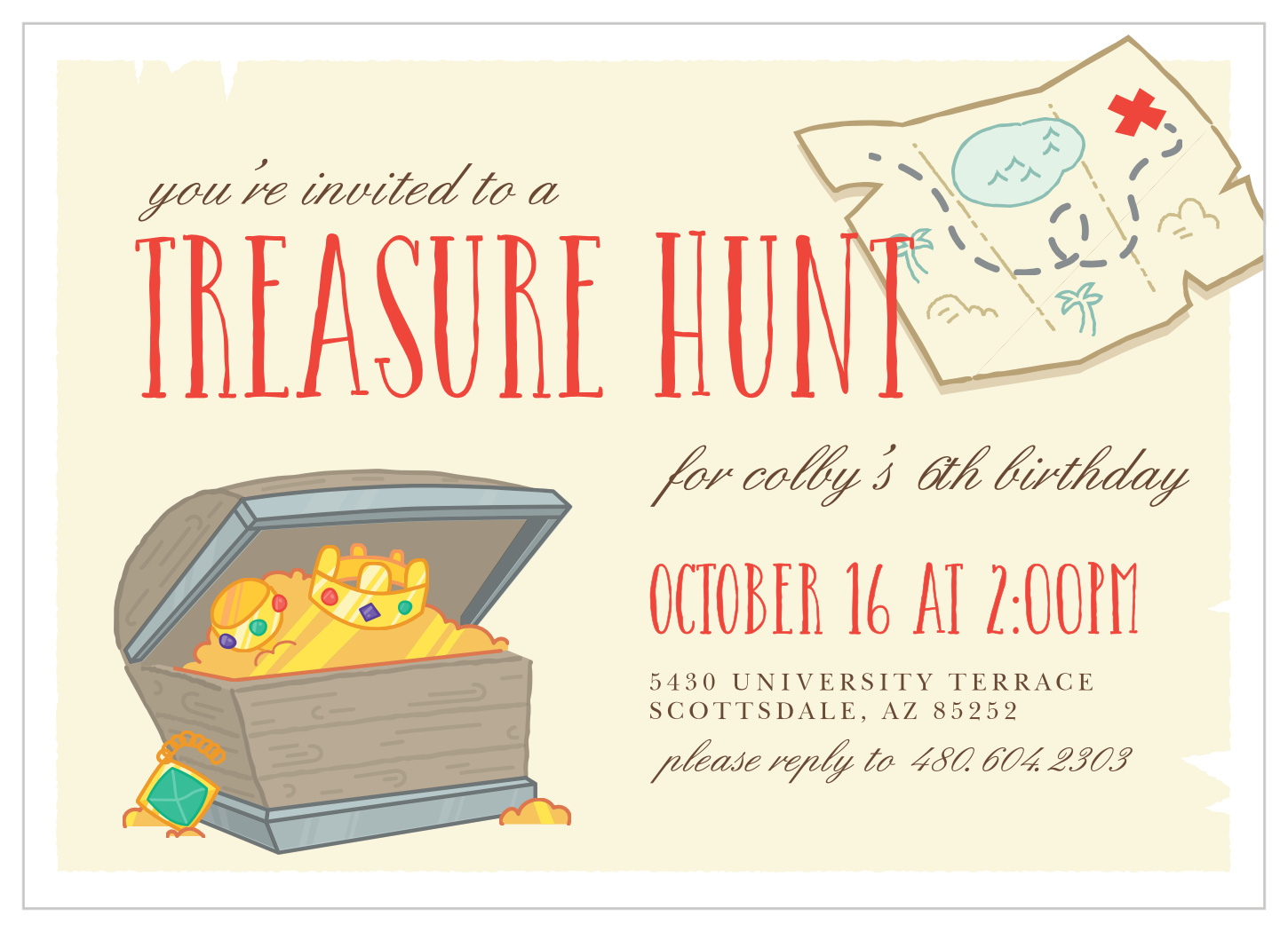 Treasure Hunt Children S Birthday Invitations By Basic Invite