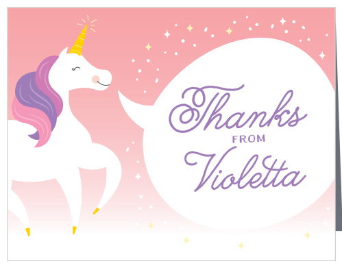 printable unicorn unicorn thank you card template free