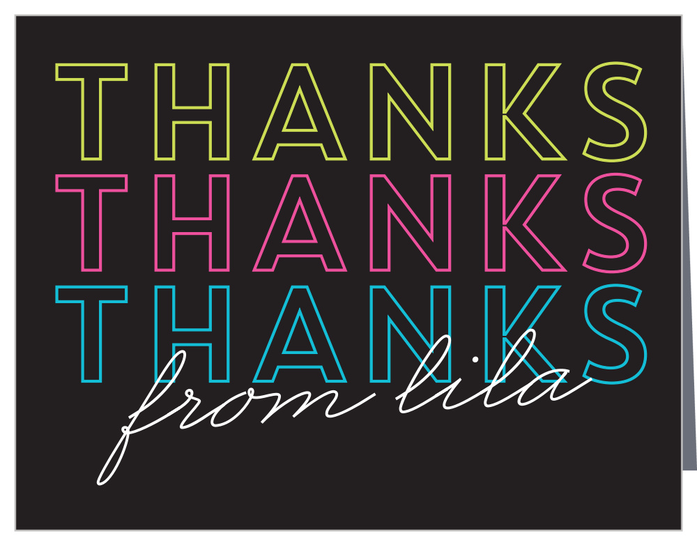 Glow in the Dark Thank You Cards by Basic Invite