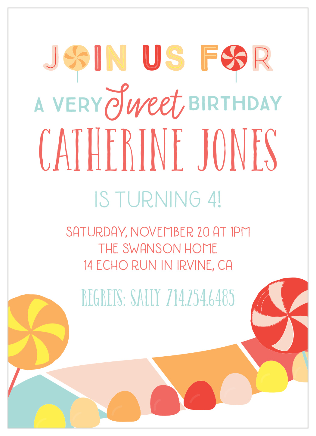 Candy Land Children S Birthday Invitations By Basic Invite