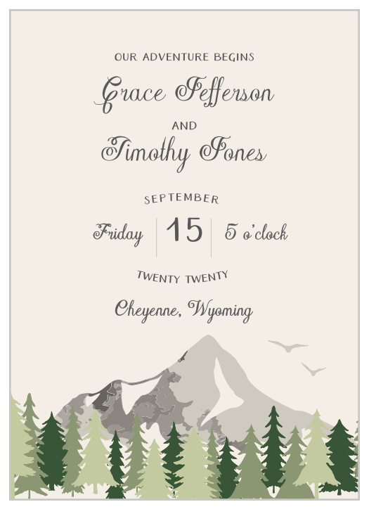 Forest Wedding Invitations - Match Your Color &amp; Style Free!
