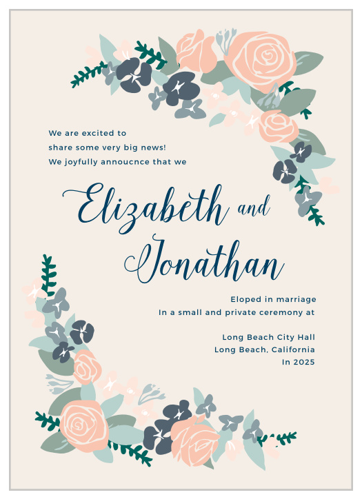 Wedding Announcements Just Married Designs By Basic Invite