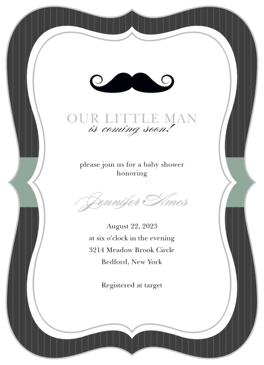 You can't go wrong with the Little Man Foil Baby Shower Invitations! 