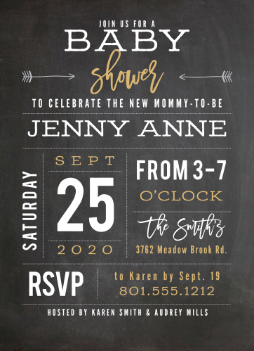 Arrow Baby Shower Invitations Match Your Color Style Free