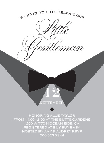 Little Man Baby Shower Invitations Match Your Color Style Free