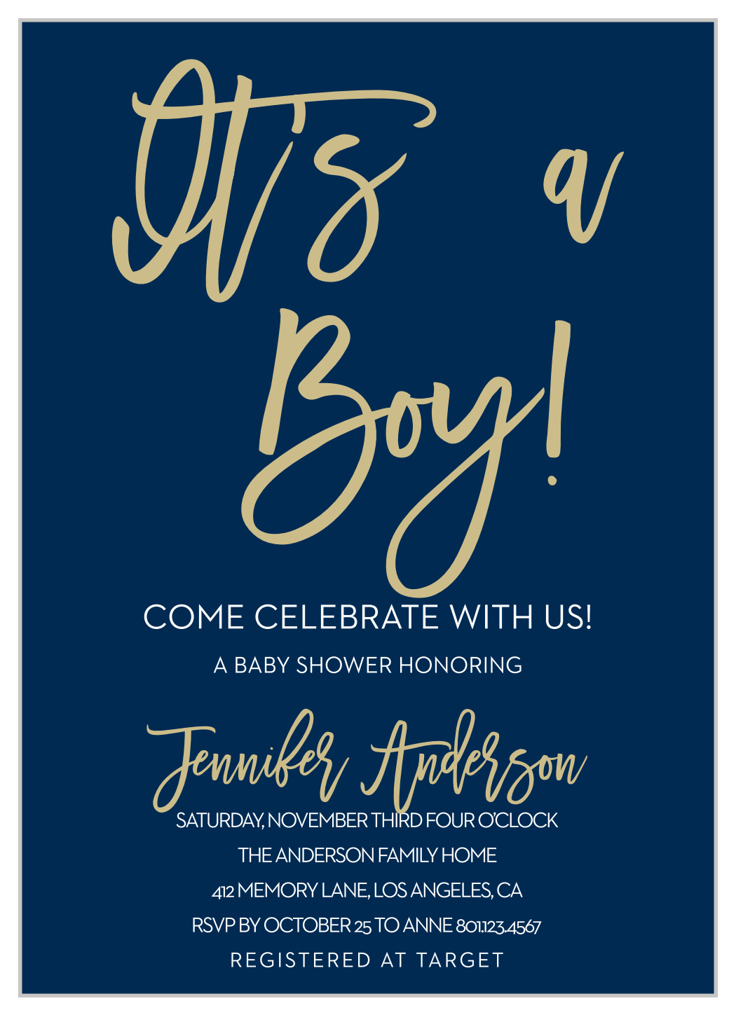 baby shower invitations boy