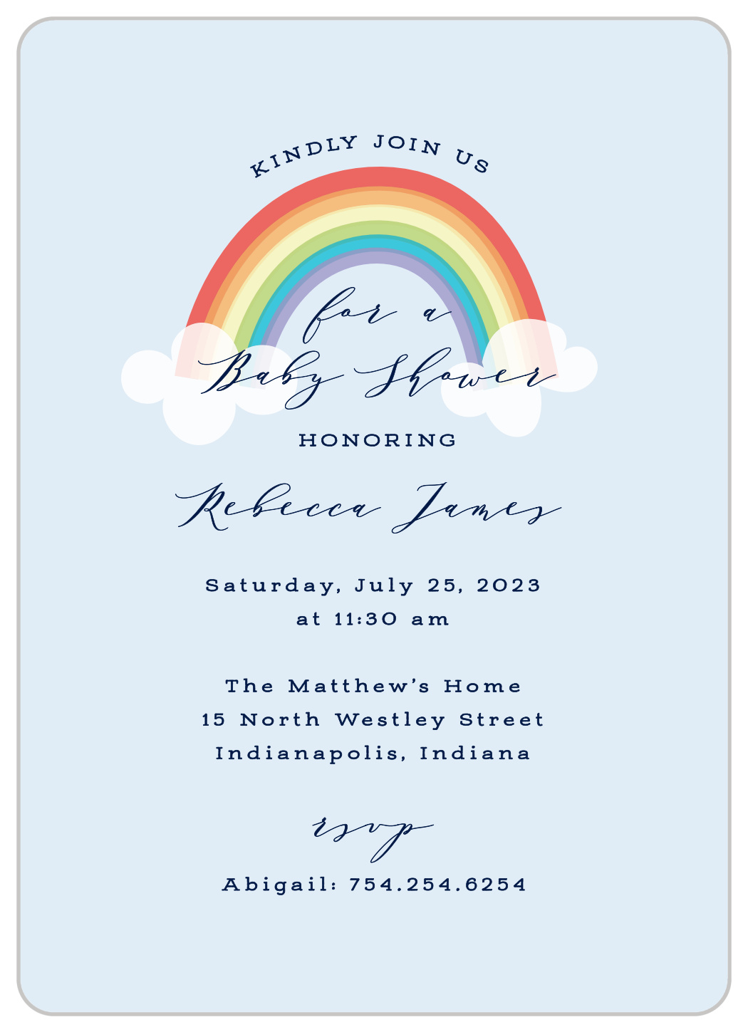 Colors Of The Rainbow Baby Shower Invitations By Basic Invite