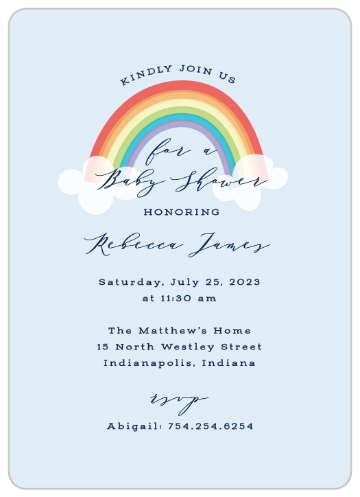 Rainbow Baby Shower Invitations - Match Your & Style Free!