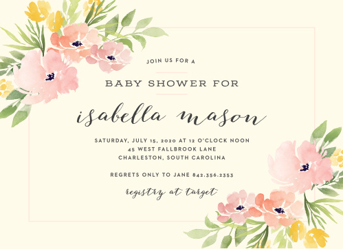 Baby Shower Invitations For Girls Basic Invite