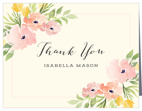 Show guests your gratitude with the Pretty Poppies Baby Shower Thank You Cards.