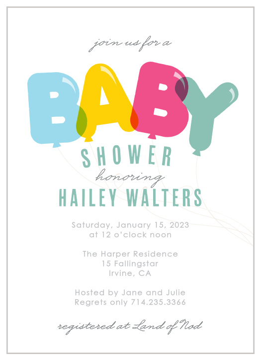 pop up baby shower invitations