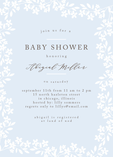 Garden Baby Shower Invitations Match Your Color Style Free