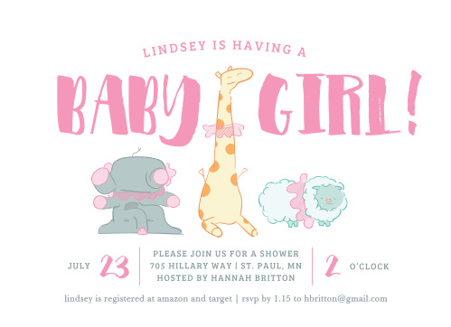 animal baby shower invitations match your color style free