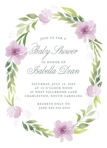 Floral Baby Shower Invitations Match Your Color Style Free