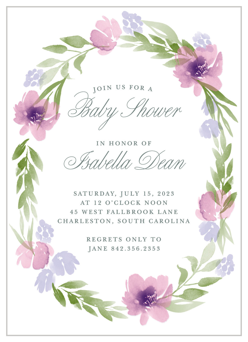 flower baby shower invitations
