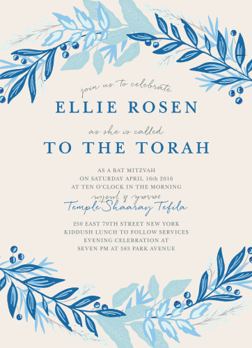 bat mitzvah invitations match your colors style free basic invite