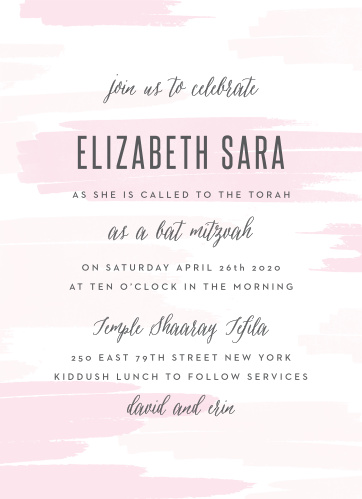 Unique Bat Mitzvah Invitations Match Your Color Style Free
