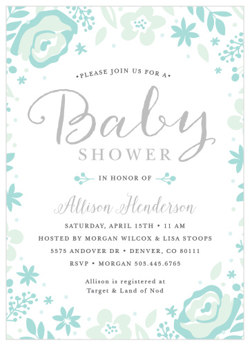 nature baby shower invitations