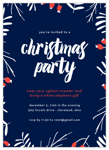 2019 Christmas Party Invitations | Match Your Color & Style Free ...