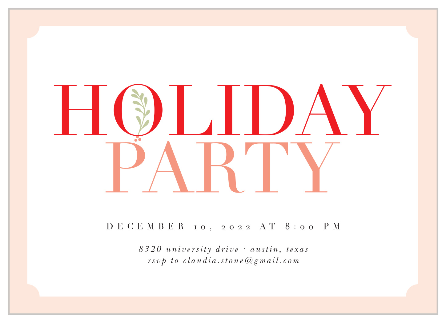 Simple Joy Holiday Invitations by Basic Invite