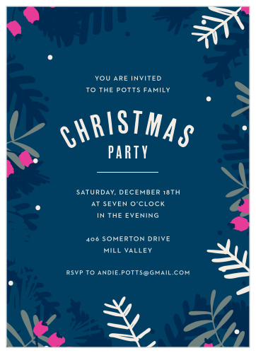 2019 Christmas Party Invitations | Match Your Color & Style Free ...