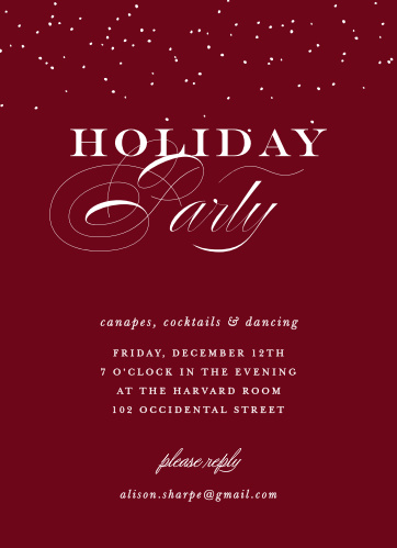 christmas party invitations match your color style free basic