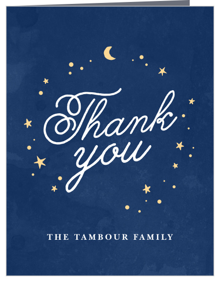Star Thank You Cards - Match Your Color &amp; Style Free!