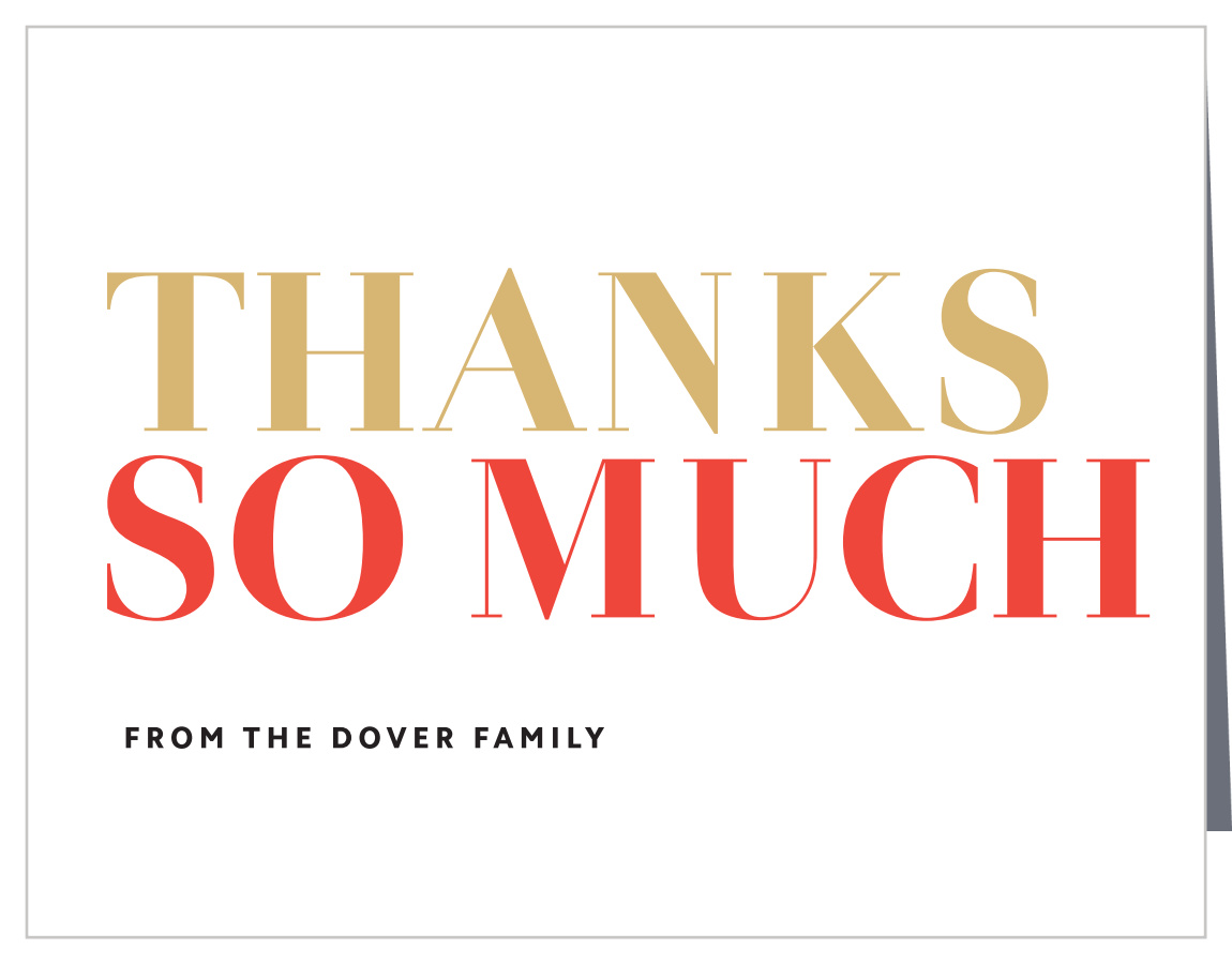 Simply Bold Foil Holiday Thank You Cards By Basic Invite